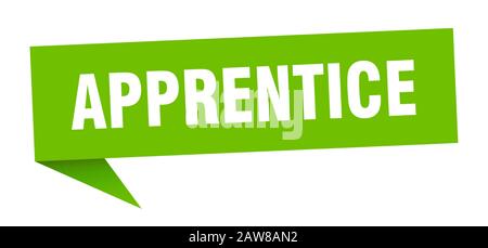 apprentice speech bubble. apprentice ribbon sign. apprentice banner Stock Vector