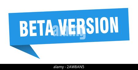 beta version speech bubble. beta version ribbon sign. beta version banner Stock Vector