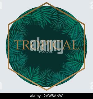 Trendy Tropical Leaves Vector Design. Stock Vector