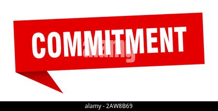 commitment speech bubble. commitment ribbon sign. commitment banner Stock Vector