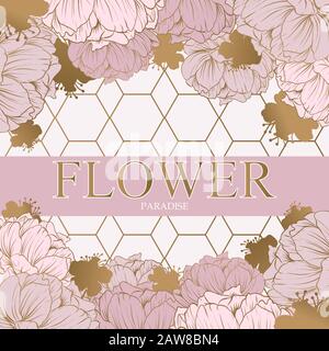 Trendy Flower Vector Design. Stock Vector