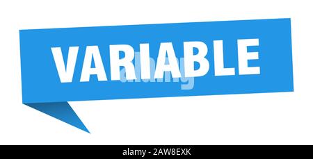 Variable Ribbon variable speech bubble. variable ribbon sign. variable banner Stock ...