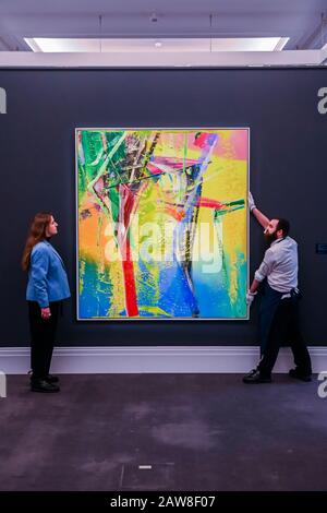 London, UK. 7th February, 2020. Gerhard Richter, Ziege, 1984, est £6-8m - Sotheby's previews its Contemporary Art Sale which takes place on 11th February 2020 in London. Credit: Guy Bell/Alamy Live News Stock Photo
