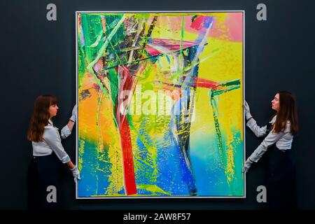 London, UK. 7th February, 2020. Gerhard Richter, Ziege, 1984, est £6-8m - Sotheby's previews its Contemporary Art Sale which takes place on 11th February 2020 in London. Credit: Guy Bell/Alamy Live News Stock Photo