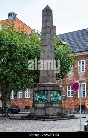 The Reformation Memorial to the Reformation of Denmark by sculptor Max Andersen & architect Harald Lønborg-Jense on Bispetorv, Copenhagen, Denmark. Stock Photo