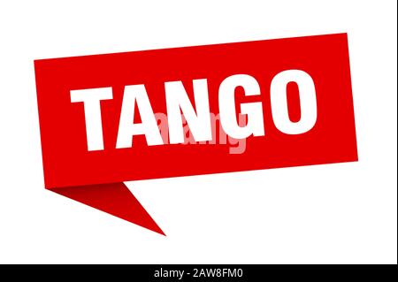 tango speech bubble. tango ribbon sign. tango banner Stock Vector