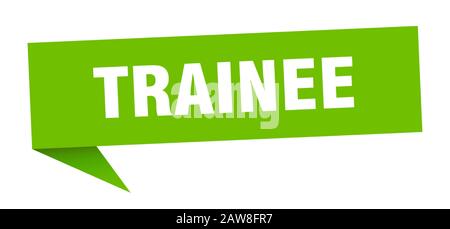 trainee speech bubble. trainee ribbon sign. trainee banner Stock Vector