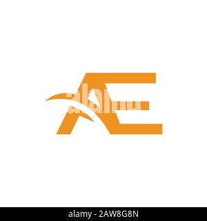 Initial letter ae or ea logo design template Stock Vector