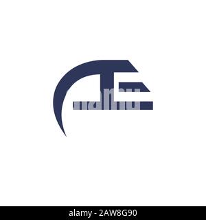Initial letter ae or ea logo design template Stock Vector
