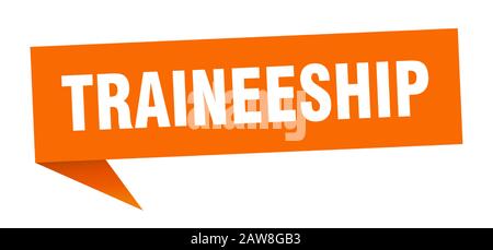 traineeship speech bubble. traineeship ribbon sign. traineeship banner Stock Vector