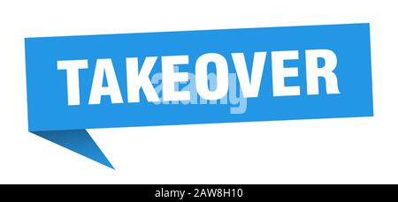 takeover speech bubble. takeover ribbon sign. takeover banner Stock Vector
