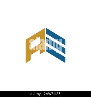 initial letter ae or ea logo vector design Stock Vector