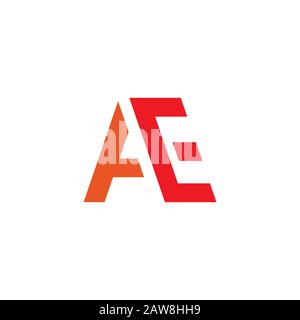 initial letter ae or ea logo vector design Stock Vector