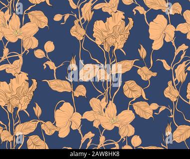 Floral seamless pattern. Stock Vector