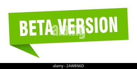 beta version speech bubble. beta version ribbon sign. beta version banner Stock Vector