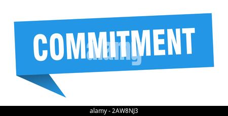 commitment speech bubble. commitment ribbon sign. commitment banner Stock Vector