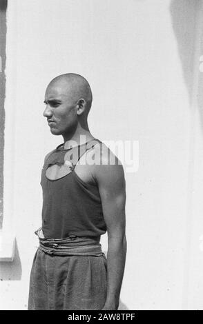 Prisoner of British Indians and Japs  Medan. One of North Sumatra captured Indian deserters: Gulam Rasul of the 15th Indian Corps Date: August 1, 1947 Location: Indonesia, Dutch East Indies, Sumatra Stock Photo