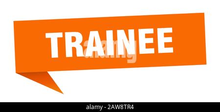trainee speech bubble. trainee ribbon sign. trainee banner Stock Vector