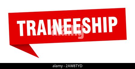 traineeship speech bubble. traineeship ribbon sign. traineeship banner Stock Vector