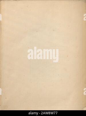Old blank parchment or paper from a book printed in 1829 Stock Photo