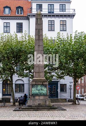 The Reformation Memorial to the Reformation of Denmark by sculptor Max Andersen & architect Harald Lønborg-Jense on Bispetorv , Copenhagen, Denmark. Stock Photo