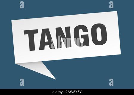 tango speech bubble. tango ribbon sign. tango banner Stock Vector