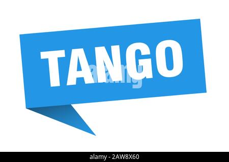 tango speech bubble. tango ribbon sign. tango banner Stock Vector