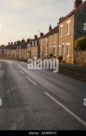 Terraced houses in Thornton-le-Dale, North Yorkshire, England UK Stock Photo