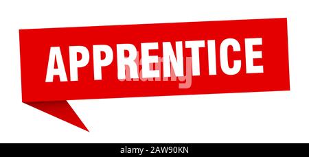 apprentice speech bubble. apprentice ribbon sign. apprentice banner Stock Vector