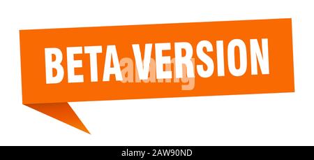 beta version speech bubble. beta version ribbon sign. beta version banner Stock Vector