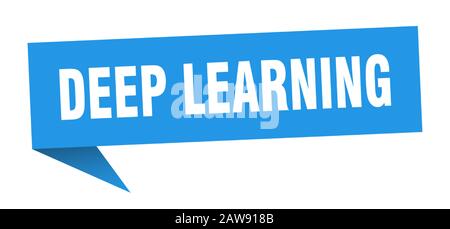 deep learning speech bubble. deep learning ribbon sign. deep learning banner Stock Vector