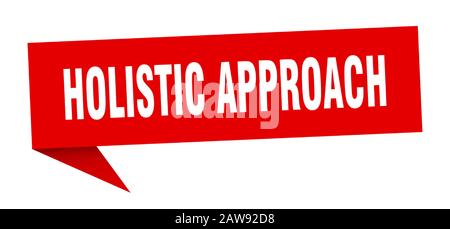 holistic approach speech bubble. holistic approach ribbon sign. holistic approach banner Stock Vector