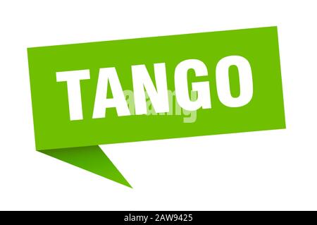 tango speech bubble. tango ribbon sign. tango banner Stock Vector