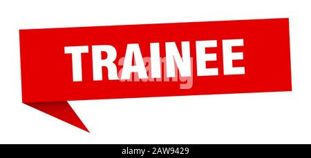 trainee speech bubble. trainee ribbon sign. trainee banner Stock Vector
