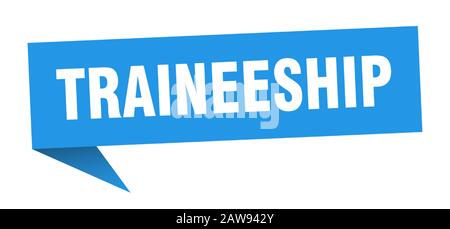 traineeship speech bubble. traineeship ribbon sign. traineeship banner Stock Vector