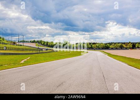 Nurburg, Germany - May 20, 2017: Race track Nurburgring - speedway with curves Stock Photo
