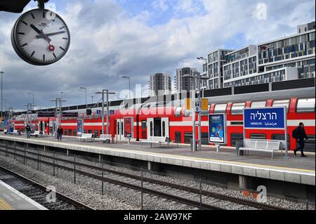 Herzliya railway station Stock Photo