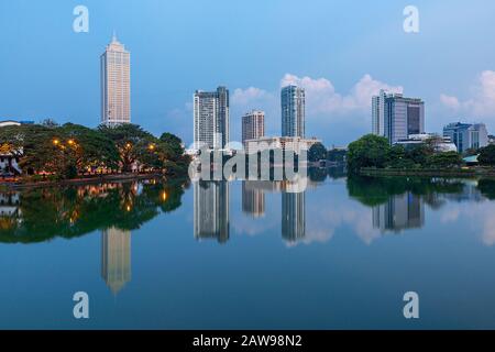 Skyline of Colombo, capital of Sri Lanka Stock Photo