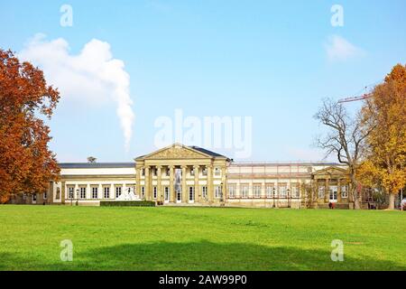 Schloss Rosenstein (Castle Rosenstein) located between Unterer Schlossgarten (Lower Castle Garden) and Rosensteinpark (Park Rosenstein). Stock Photo