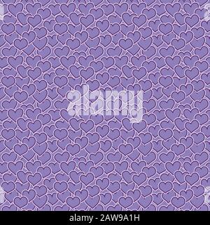 Heart shapes seamless pattern. Fascinating background for textiles, surface, wallpaper, site backdrop. Eps file, vector image. Stock Vector