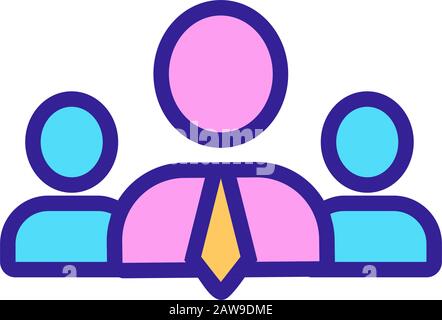 mentor icon vector. Isolated contour symbol illustration Stock Vector