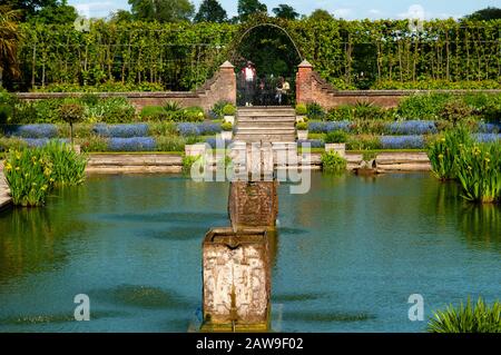 The Sunken Garden at Kensington Palace Gardens, London. Stock Photo
