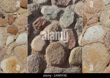 Different, beautiful textures in one collage Stock Photo