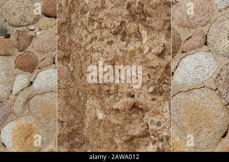 Different, beautiful textures in one collage Stock Photo
