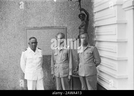 Borneo Series; Tonogragot, Tarakan and Boelongon (W. O. photographs of missionary). EMPTY  Pangoran Ladan, the Kepala Besar [the 'big head'] Long Manuel, who during the war against Japan managed to keep hidden an American aviator and the queen after the war before was awarded Date: 06/01/1948 location: Borneo, Indonesia, Dutch East Indies Stock Photo