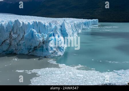 Perito Moreno Glacier, Los Glaciares National Park , Santa Cruz Province, Argentina. One of the most important tourist attractions in Argentinian Pata Stock Photo