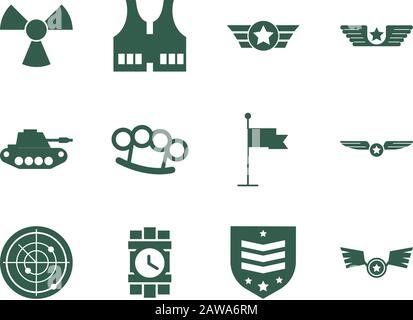 bundle of military set icons Stock Vector Image & Art - Alamy