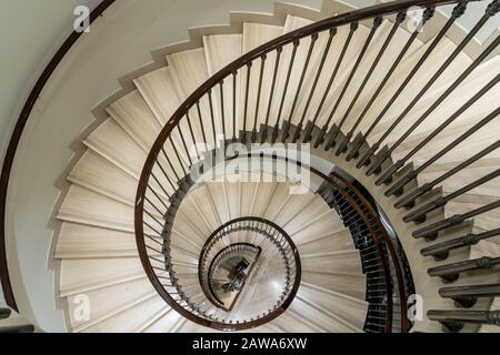 Interior image of a spiral staircase Stock Photo