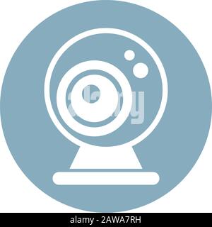 webcamera device hardware isolated icon Stock Vector