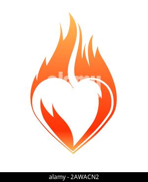 Blazing heart, abstract Valentine design for your cards, wishes and ect. Stock Vector